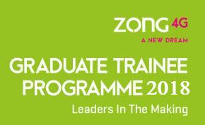 Zong 4G Graduate Trainee Programme 2018 Online Application Form Deadline 06-05-2018 Apply Online Now by Zong